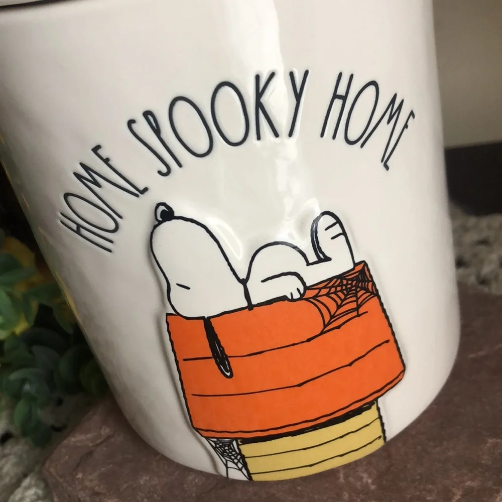 Rae Dunn x Peanuts Halloween HOME SPOOKY HOME Canister